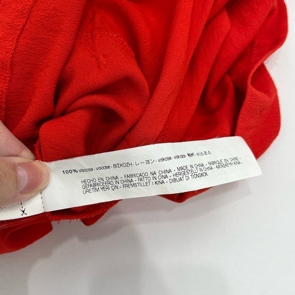 Zara basic open back romper red size S - Picture 9 of 10